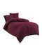 MayHome Duvet Set Single 160x240cm Bordeaux 2pcs 350 GSMGsm