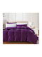 MayHome Duvet Set King Size 260x240cm Purple Dark 3pcs 350 GSMGsm
