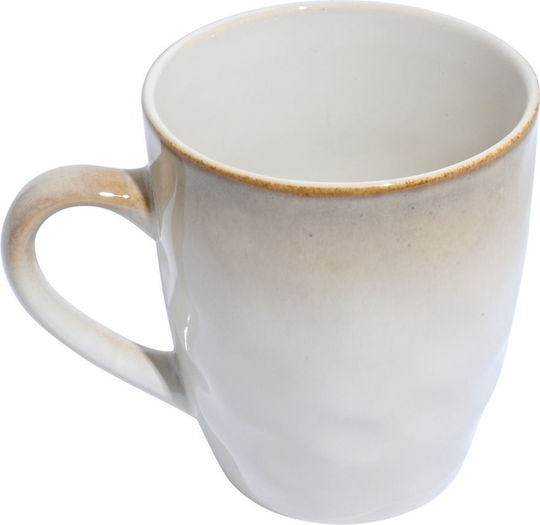 Estia Vignette Stoneware Mug Ceramic White 400ml