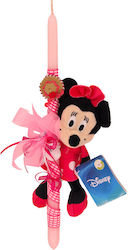 Easter Candle Minnie Mouse With Pink Dress Plush 20cm