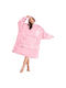 Oxford Home Velvet Blanket with Sleeves 90x100cm Pink