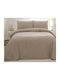 MayHome Set Coverlet Single Cotton Beige 160x240cm 2pcs