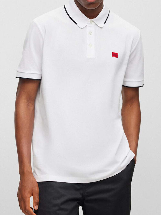 Hugo Boss Ανδρικό T-shirt Κοντομάνικο Polo Λευκό