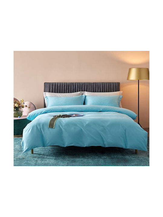 MayHome Kissenbezug-Set mit Umschlagumschlag Hellblau 50x70cm.