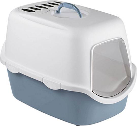Stefanplast Cathy Τουαλέτα Γάτας Κλειστή Μπλε Μ56 x Π40 x Υ40cm