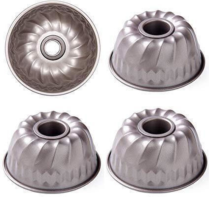 Piazza Kommerzielle Backformen Aluminium 2917124 (12x12cm) 4 Stück