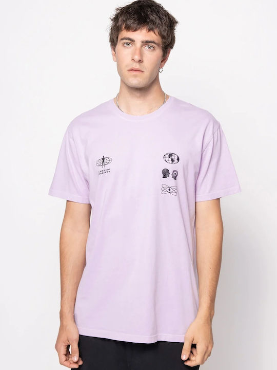 Kaotiko Herren T-Shirt Kurzarm Lilac
