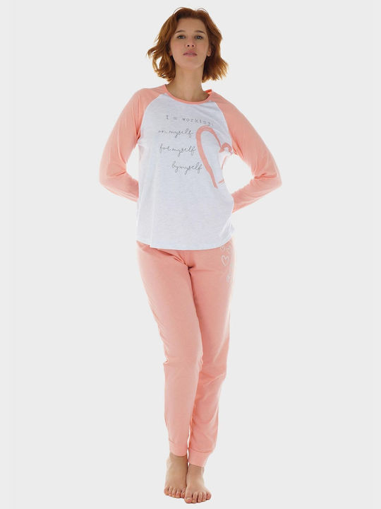 Vienetta Secret Winter Women's Pyjama Set Pink