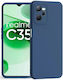 Techwave Matt Back Cover Σιλικόνης Navy Μπλε (Realme C35)