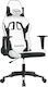 vidaXL 3143697 Gaming Chair with Adjustable Arms White / Black