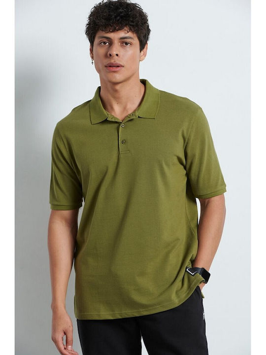 BodyTalk Men's Short Sleeve Blouse Polo Green