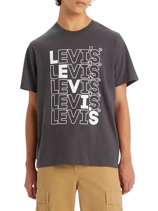 Levi's Bluza Bărbătească cu Mânecă Scurtă Gri