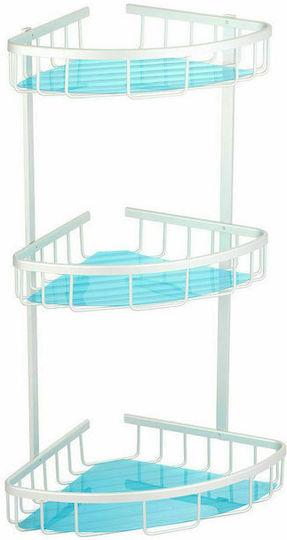 Sidirela Ecke Boden Badezimmerregal Metallisch 36.5x26.5x59.3cm