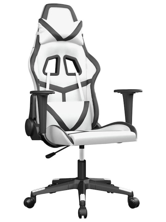 vidaXL 3143674 Καρέκλα Gaming Δερματίνης Λευκό ...