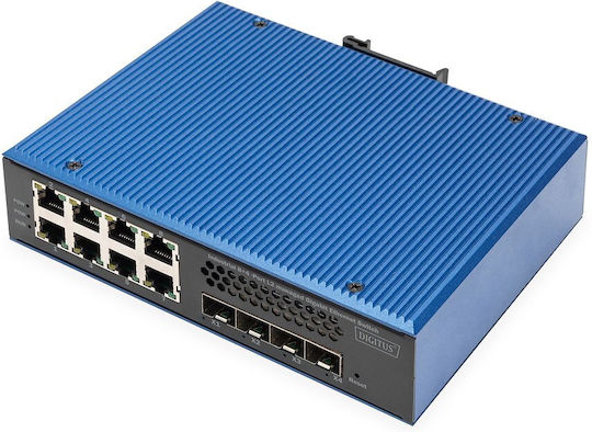 Digitus Managed L3 Switch with 8 Gigabit (1Gbps) Ethernet Ports and 4 SFP Ports