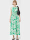 Maxi Σεμιζιέ Φόρεμα Floral