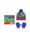 Marvel Avengers Kids Beanie Set with Scarf and Gloves Knitted Blue