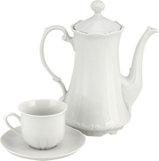 WM Collection Σετ Τσαγιού από Πορσελάνη 1350ml 9τμχ