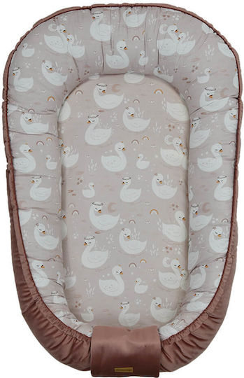 Bebe Stars Swan Baby Nest Pink 30x64cm