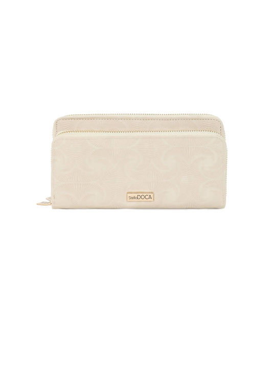 Doca Frauen Brieftasche Klassiker Beige