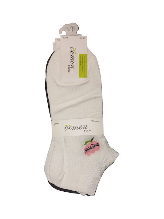 Demen Women's Socks Silver-black