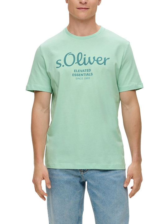 S.Oliver T-shirt Bărbătesc cu Mânecă Scurtă Verde