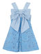 Lapin Kids Dress Striped Light Blue