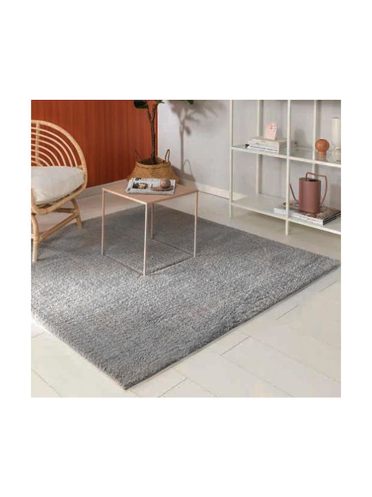 Unique Rug Rectangular Gray