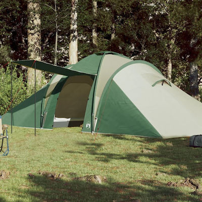 vidaXL Cort Camping Tunel Verde pentru 6 Persoane 150x238x193cm