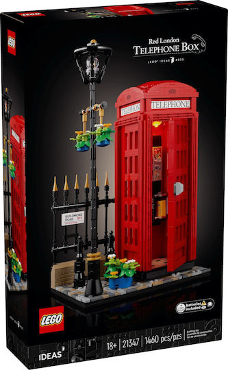 LEGO Ideas Червена Лондонска Телефонна Кабина за 18+ Години 1460 Бройки