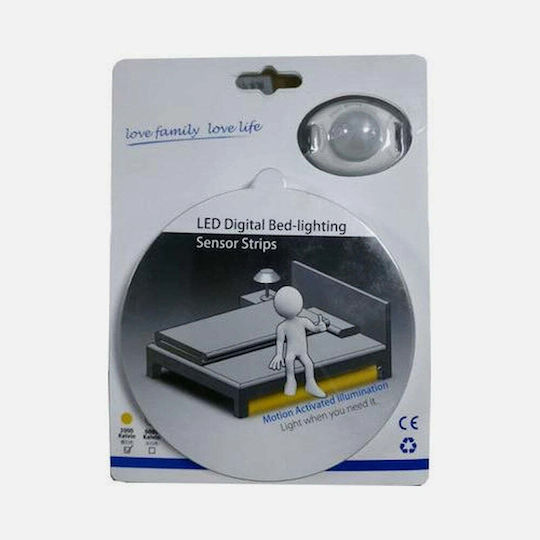 LED-Streifen LED Light Digital 12V Warmes Weiß Licht 1.2m Typ SMD2835 mit Bewegungssensor & Netzteil
