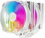 Forgeon Dual Fan CPU Cooling with RGB for AM4/1200/115x Socket White