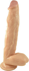 Mokko Toys Dildo με Όρχεις και Βεντούζα Flesh