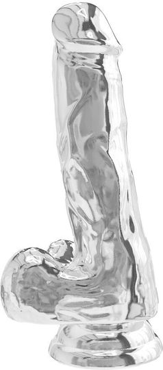 ToyJoy Ρεαλιστικό Dildo με Όρχεις και Βεντούζα Διάφανο 16cm