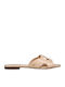 Flache Sandalen für Damen in Beige Farbe