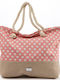 Verde Fabric Beach Bag Red