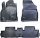 Novline Set of Front and Rear Mats 3pcs Tray Type for Peugeot 3008 Black