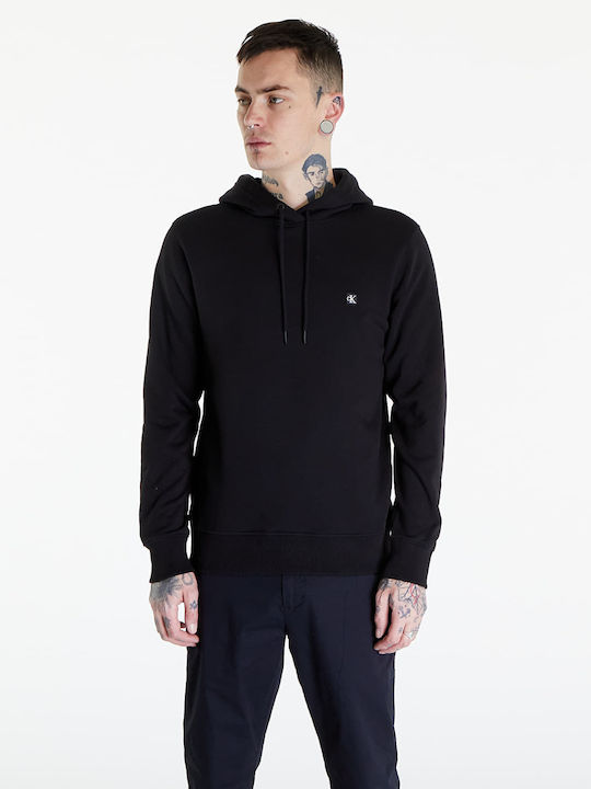 Calvin Klein Badge Men's Sweatshirt with Hood Black