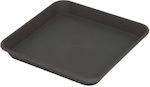 Micplast 11.15.06.03 Square Plate Pot Charcoal 19x19cm