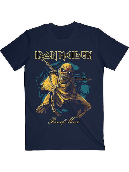 Rock Off Piece Of Mind T-shirt Navy Μπλε Βαμβακερό Rock Off Piece Of Mind T-shirt Navy Μπλε Βαμβακερό