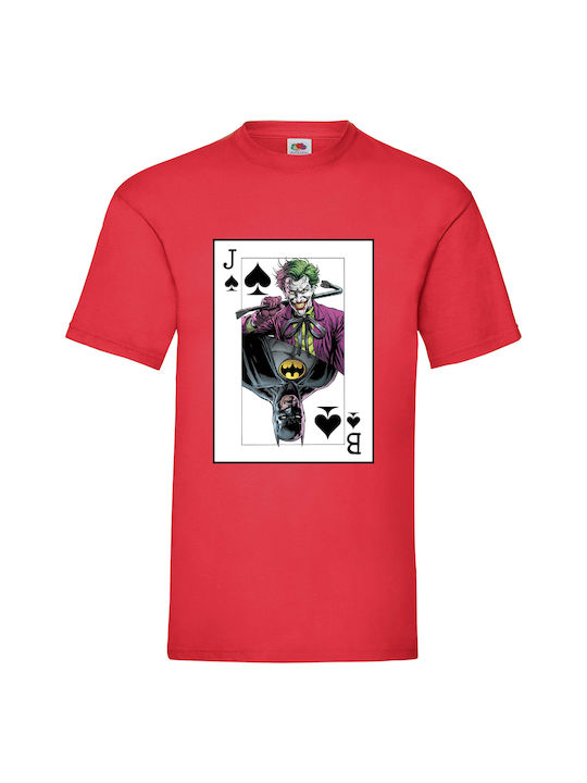 Fruit of the Loom Batman Joker Original T-shirt Batman Rot Baumwolle