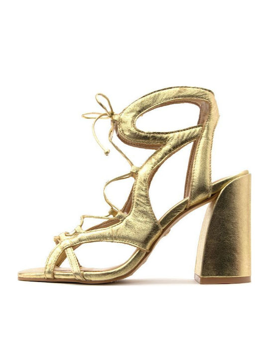 Carrano Leather Sandals Gold