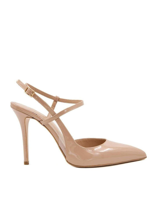 Mourtzi Patent Leather Pink Heels