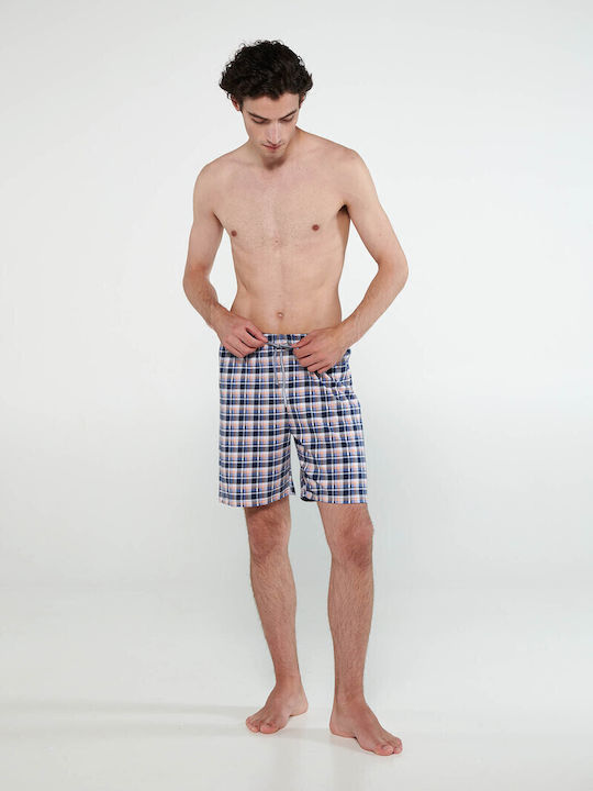Vamp Летно Каре Мъжко панталонче на пижама Blue Oxford