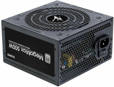 Zalman MegaMax ZM500-TXIIv2 500W Black Computer Power Supply Full Modular 80 Plus Standard