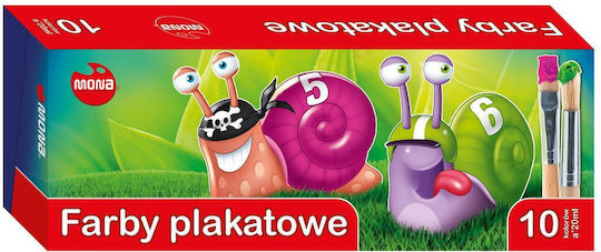 St. Majewski Σετ Ακρυλικά Χρώματα Ζωγραφικής 20ml 10τμχ