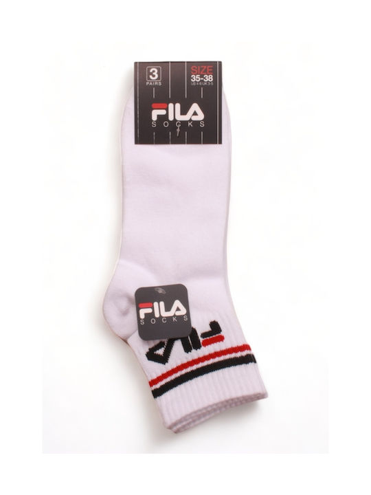 Fila Urban Plain Αθλητικές Κάλτσες Λευκές 3 Ζεύγη