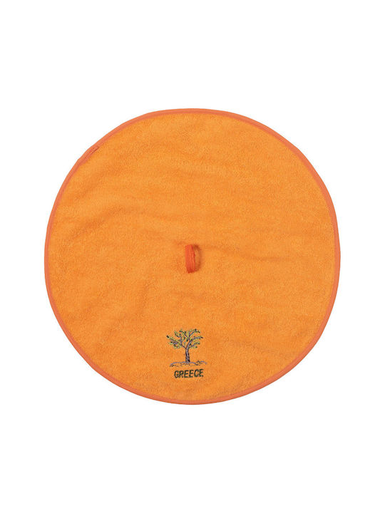 Silk Fashion Towel from 100% Cotton in Orange Color