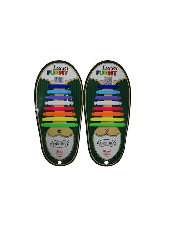 Coimbra Funny Laces Връзки за Обувки Гуми Многоцветни 20бр