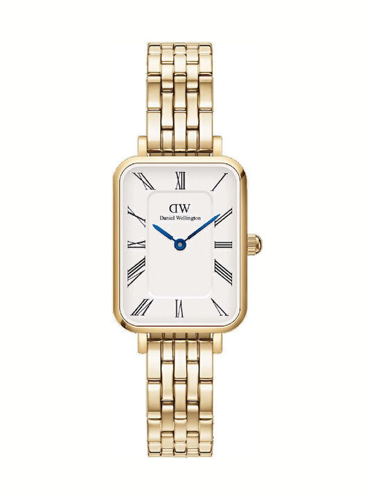 Daniel Wellington Quadro Women's Watch with Gold Metal Bracelet